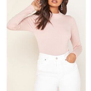 Free People Lindsey Mock Neck Ribbed Top. M/L